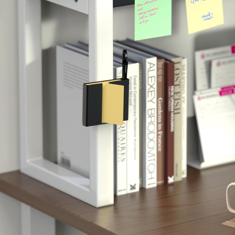 Alytree Sticky Note Dispenser, Magnetic Sticky Note Holder for Post It Notes, 3 x 3 Inch Sticky Note Pen Organizer for Office Home Classroom, Black - Image 5