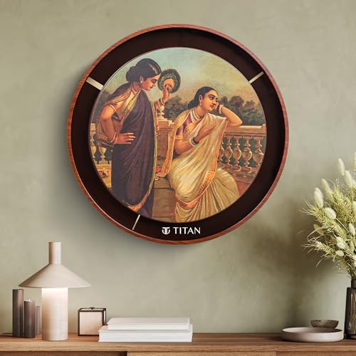 Titan The Raja Ravi Verma Series Damayanti Wall Clock W0095PA01 - Image 1