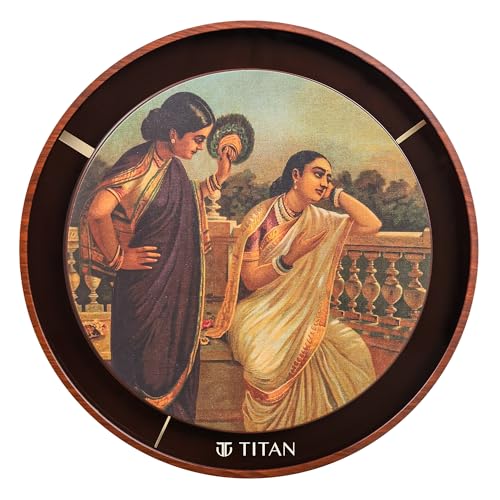 Titan The Raja Ravi Verma Series Damayanti Wall Clock W0095PA01 - Image 3
