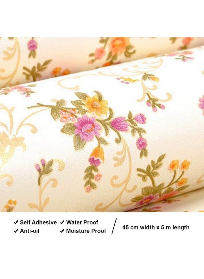 wolpin Wall Sticker Wallpaper (45 x 500 cm) DIY Self Adhesive Decal Floral Bouquet Kids Room, Baby Room Bedroom, Yellow - Image 3