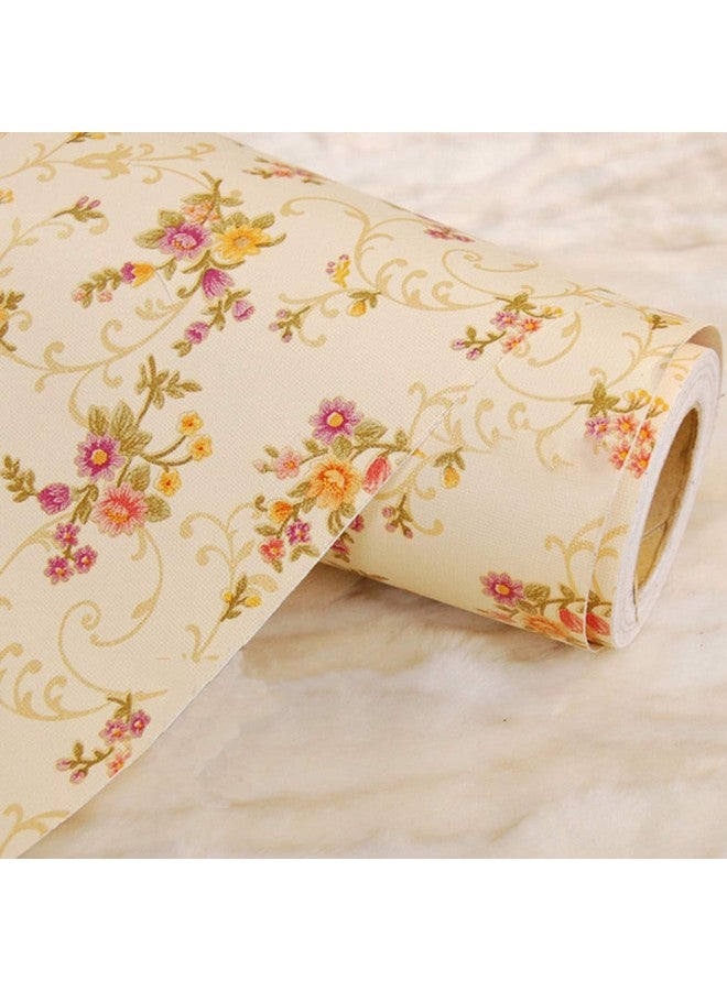 wolpin Wall Sticker Wallpaper (45 x 500 cm) DIY Self Adhesive Decal Floral Bouquet Kids Room, Baby Room Bedroom, Yellow - Image 1