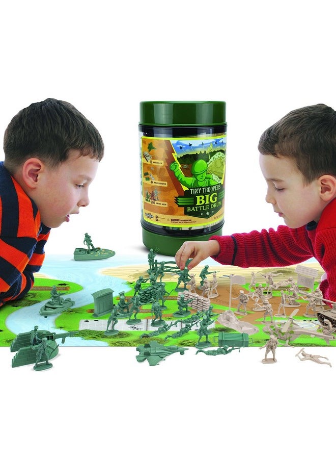 Imagination Generation - Army Men Big Battle Playset Deluxe Army Toys And Green Army Men Set Includes Tan And Green Army Men Tanks Jets Walls Helis Battlefield Mat And More (260 Pcs) - Image 1