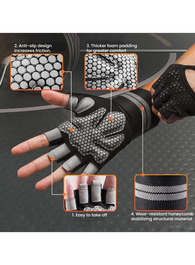 Anti-slip Sports Gloves Multiple Sizes Breathable Wearable Workout Gloves for Dumbbell Training Fitness and Outdoor Activities - Image 2