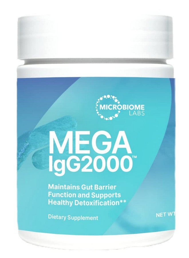 مختبرات الميكروبيوم مسحوق صحة الأمعاء ميجا IgG2000 من ميكروبيوم لابس للنساء والرجال والأطفال من عمر سنتين فما فوق - مكمل غذائي من الغلوبولين المناعي IgG لدعم صحة الجهاز الهضمي - بديل مكمل غذائي من لبن البقر الخالي من منتجات الألبان (2.1 أونصة) - Image 1