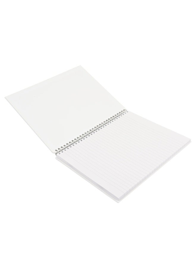 FIS Notebook Double Loop Spiral Binding, Hard Cover Materials, Size 10x8" Inches, 8mm Single Line Ruling, 96 Sheets, 192 Pages, Packet of 5 Pieces, Panda Cover Design 5-FSNBSHC1896-PAN5 - Image 2