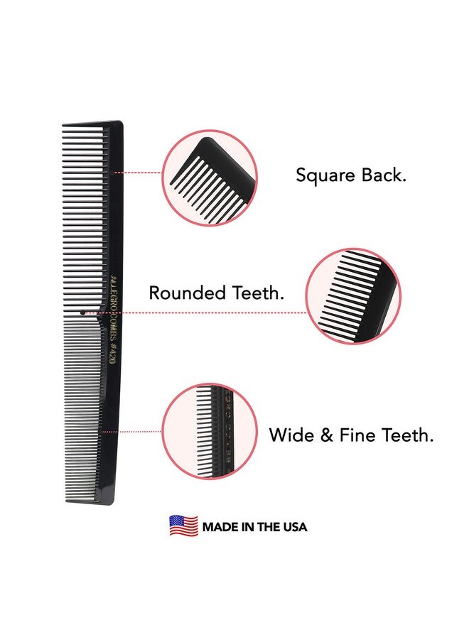 Allegro Combs 420 Hair Combs Barber Comb Comb Set Hair Cutting Combs Pocket Comb Combs For Hair Stylist Styling Comb Black Red And White Combs 3 Pk.  - Image 3