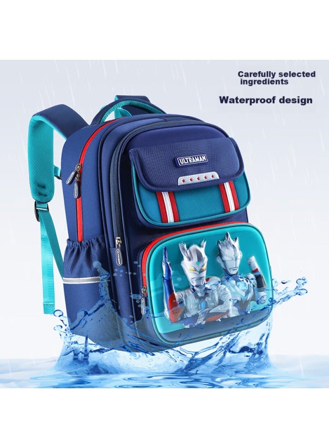 Ultraman Backpack For Boys, Xieruo Elementary School Grades 2-6 Children's Lightweight Boys' Reduced-load Backpack, 80079 Forest Gree - Image 4