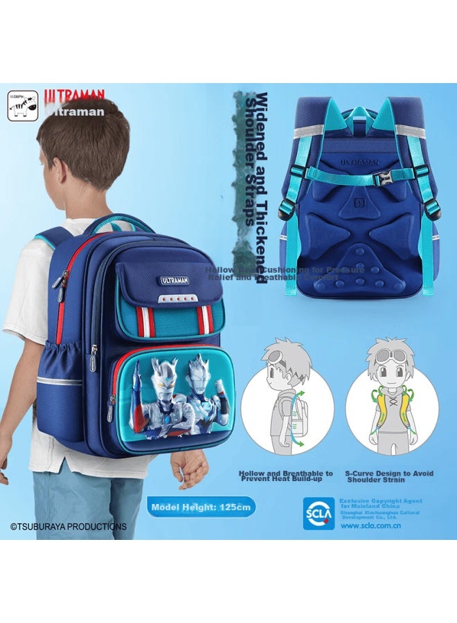 Ultraman Backpack For Boys, Xieruo Elementary School Grades 2-6 Children's Lightweight Boys' Reduced-load Backpack, 80079 Forest Gree - Image 1