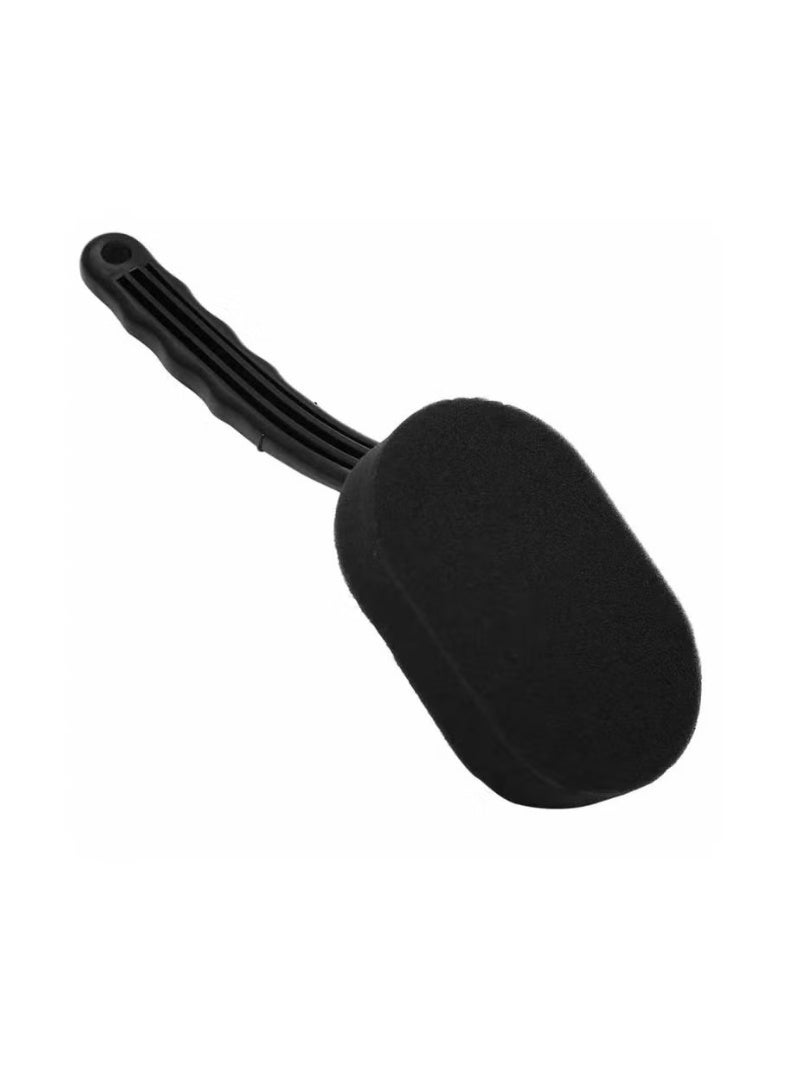 Car wheel cleaning brush with soft sponge head and long handle for outdoor and indoor cleaning brush - Image 2