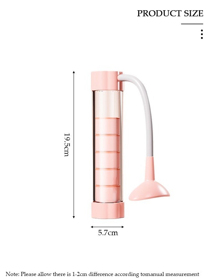 DUNISO Lung Exerciser, Pink Breathing Dumbbell with Gift Box, Adjustable 248g Lung Training Device with Extra Nozzles, Cleaning Brush & Storage Bag - Image 2