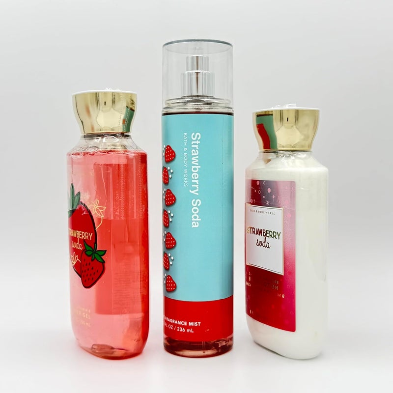 Strawberry Soda Bath Body 3Piece Bundle Body LotionShower Gel and Fine Fragrance Mist - Image 3