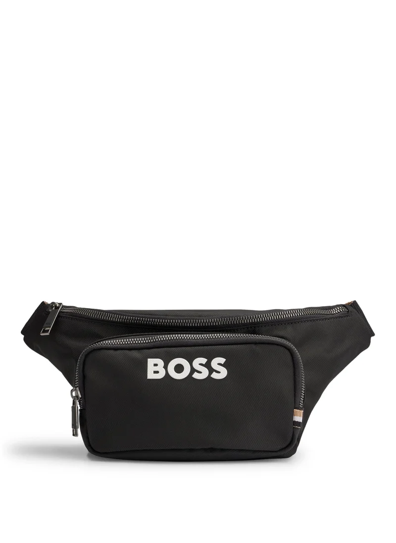 بوس Structured belt bag with contrast logo