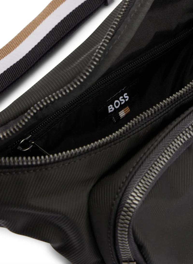 بوس Structured belt bag with contrast logo