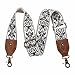 Nefelibata Purse Strap 2 Crazy Horse Leather End Shoulder Strap Adjustable ReplacementRetro Jacquard Embroidery Multipattern Crossbody Bag Straps for HandbagCrossbody BagsLight gray jacquard - Image 2
