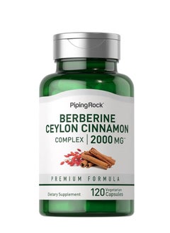 Piping Rock Berberine with Ceylon Cinnamon Complex 2000 mg, 120 Vegetarian Capsules 