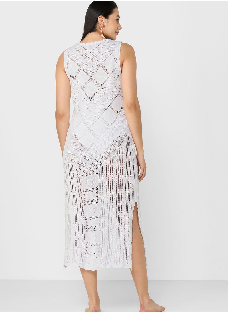 ELLA - Crochet Detail Beach Cover-up - Image 1