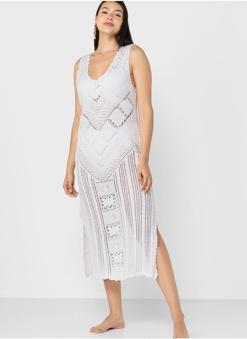 ELLA - Crochet Detail Beach Cover-up - Image 1