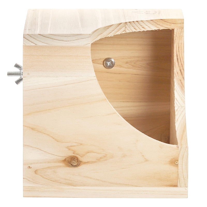 Yesland Wood Chinchilla House, Natural Square Small Animal Hideout Hut for Chinchilla, Squirrel, Sugar Gliders in Cage - 6.5 X 6.5 X 6.5 Inches - Image 3