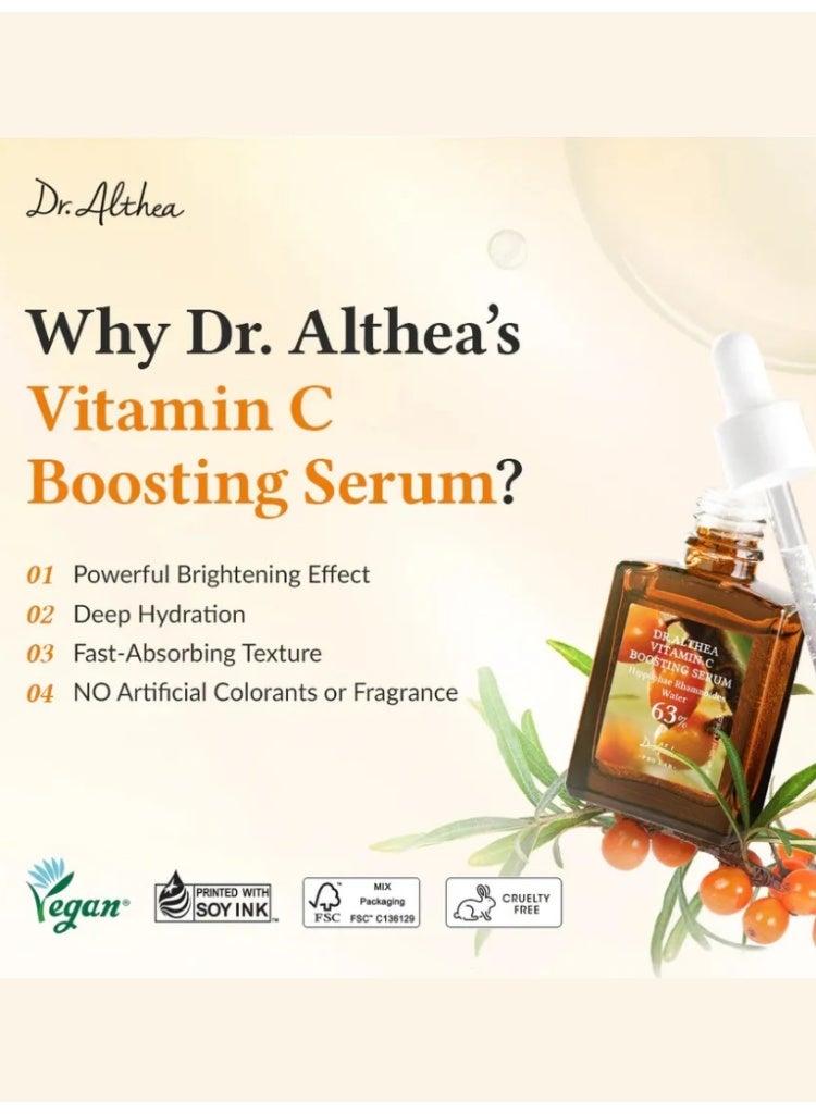 Dr.althea Dull, Uneven Skin Tone & Sensitivity Solution – Dr. Althea 345 Relief Cream + Vitamin C Boosting Serum Brightening & Barrier Repair Set - Image 4