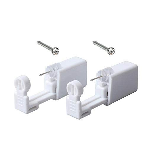 XUKEKOY 2 Pack Safety Self Piercing Gun Kit with Stud for Ear Nose, Painless (White) - Image 1