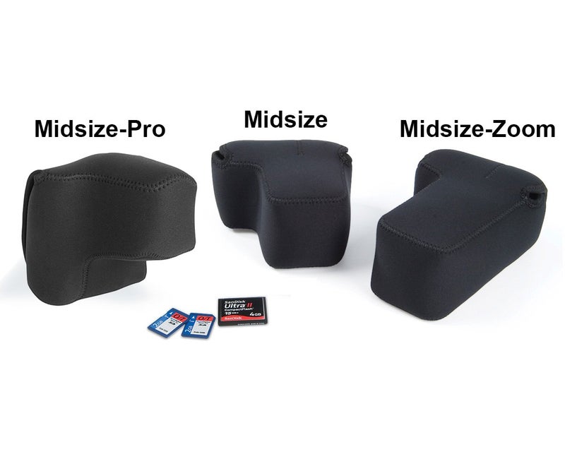 OP/TECH USA Soft Pouch – Compact digital camera case, lightweight accessories pouch, sleek neoprene sleeve for DSLR, perfect for backpacks & travel – durable protection in style D-Midsize Zoom | Black - Image 3
