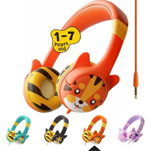 Kidrox Wired Toddler Headphones for 1-7 Years Old — 85dB Volume Limited Baby Headphones for Plane and Car Travel — Children Headset for Airplane, iPad and Tablet, Kids Headphone with Cord for Children - Image 1