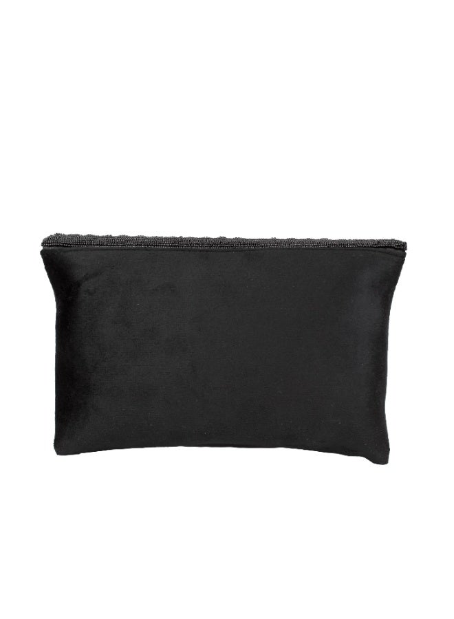 Dollar's Fashion Women’s Suede Clutch JF325 - Elegant Evening Party Handbag, Wedding Bridal Clutch Purse, Stylish Mini Shoulder Bag with Chain Strap, Ladies Formal Occasion Pouch (Black) - Image 4