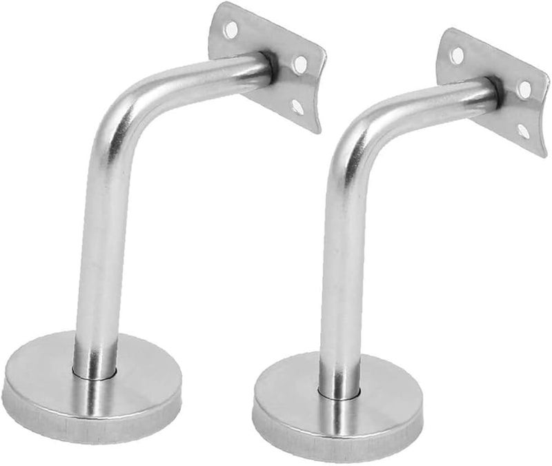 304 Stainless Steel Handrail Bracket 60mm x 100mm for Wood and Steel Stair Bannister 2pcs - Image 2