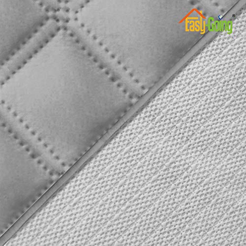 Easy-Going Sofa Slipcover Waterproof Recliner Chair Cover Non-Slip Fabric Couch Cover for Living Room Washable Furniture Protector for Pets Kids Children Dog Cat (Recliner, Gray), 23" - Image 5