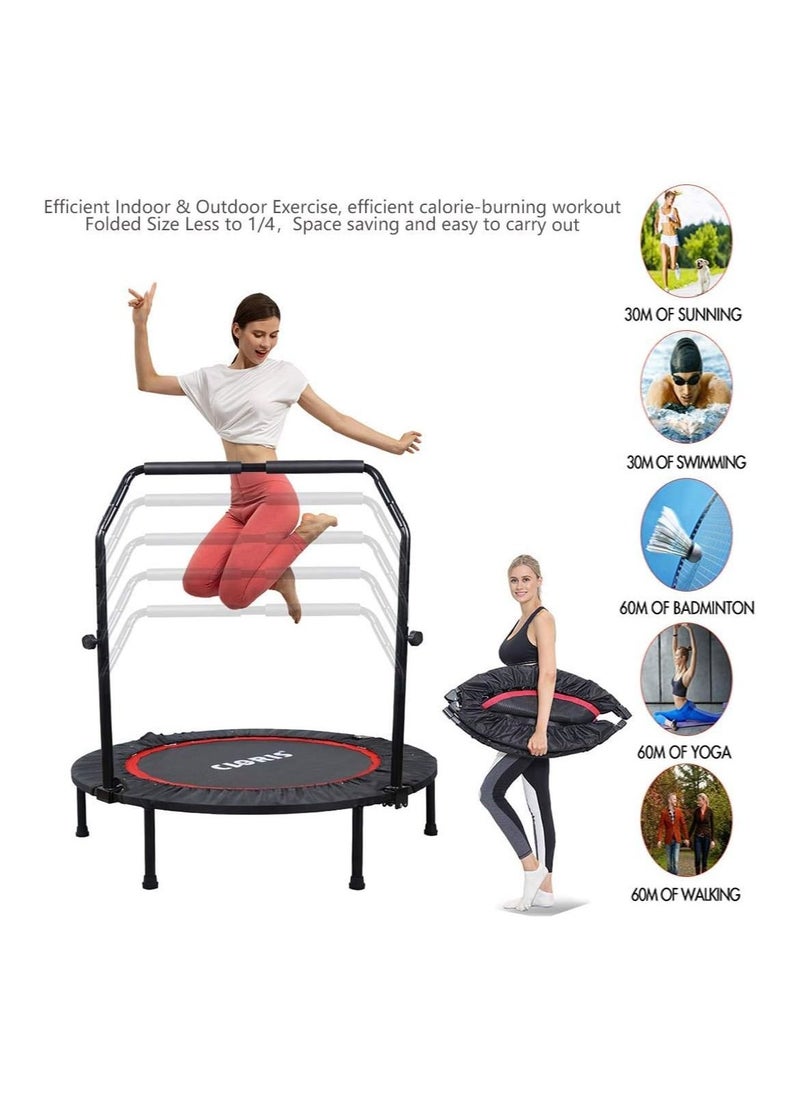 Cool Baby Style - Adult Mini Trampoline 40 inc Include Handle Foldable Indoor Trampoline for Sports and Weight Loss - Image 1