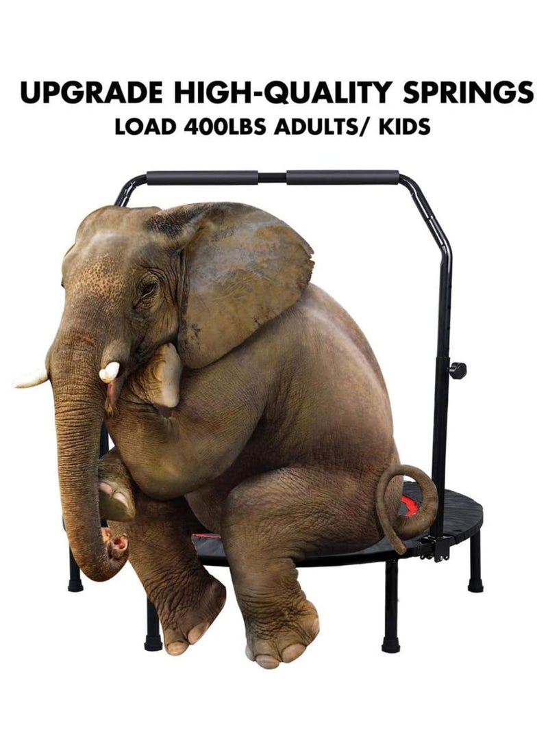 Cool Baby Style - Adult Mini Trampoline 40 inc Include Handle Foldable Indoor Trampoline for Sports and Weight Loss - Image 1