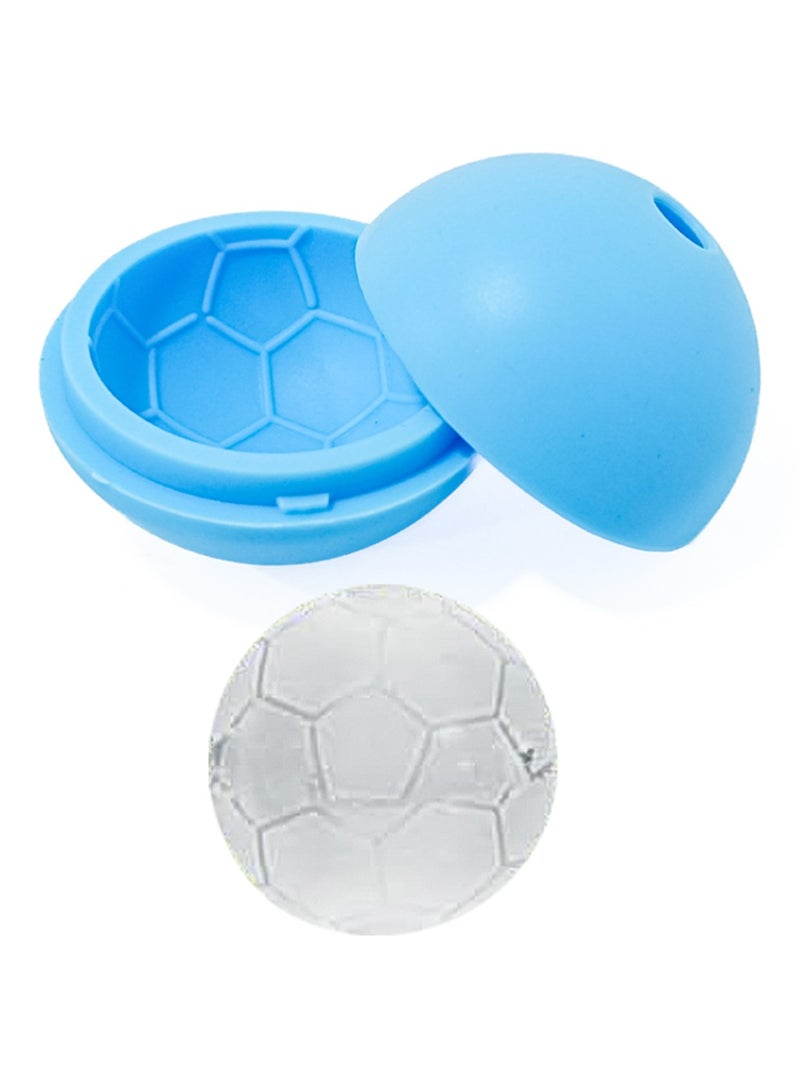 BarPros BarPros Rubber Soccer Shape Ice Mold - Blue  - Image 1
