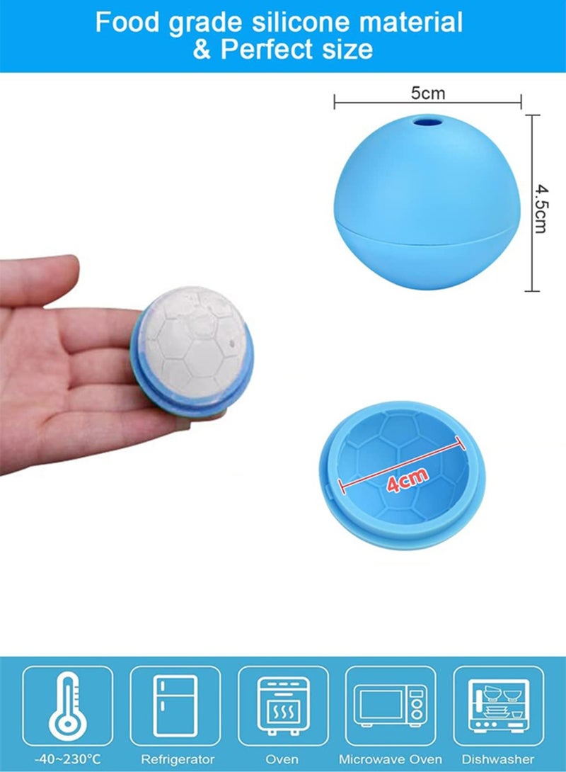 BarPros BarPros Rubber Soccer Shape Ice Mold - Blue  - Image 3