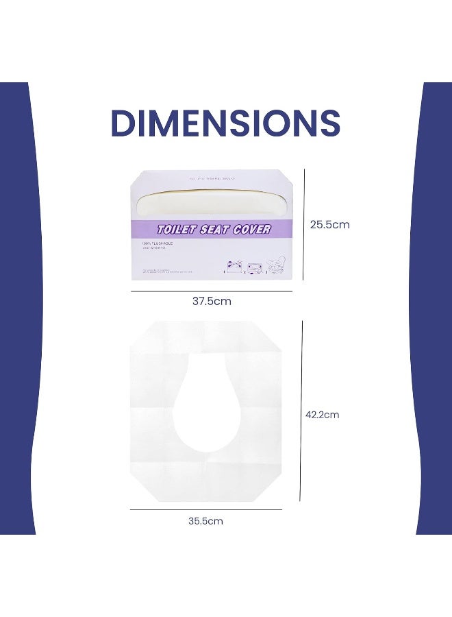 إس إن إتش باكينج SNH Packing (عبوة من 5-250 ورقة/عبوة) غطاء مقعد مرحاض قابل للتصرف، غطاء ورقي للمقعد قابل للسحب للاستخدام أثناء السفر، مخصص للبالغين، تدريب الأطفال على استخدام المرحاض، الأمهات الحوامل، وملحقات السفر الأساسية للبالغين. - Image 3