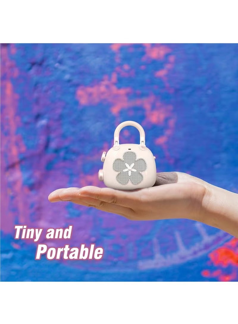 Arabest Candy Cute Bluetooth Speaker, Mini Portable Speaker with Mighty Sound, Retro Stylish Design, Adorable Speaker for Room, Desk Decoration, Present for Minors, Women-White - Image 5