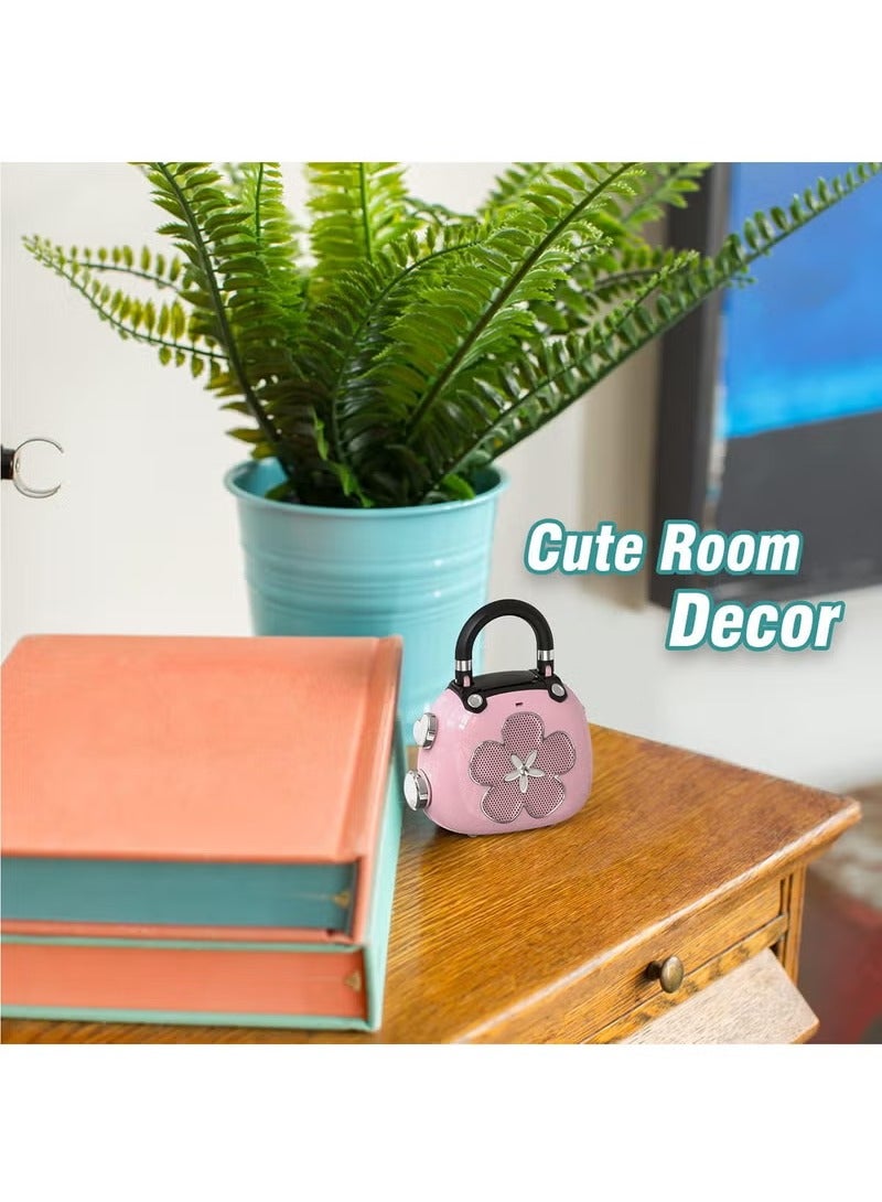 Arabest Candy Cute Bluetooth Speaker, Mini Portable Speaker with Mighty Sound, Retro Stylish Design, Adorable Speaker for Room, Desk Decoration, Present for Minors, Women-White - Image 4