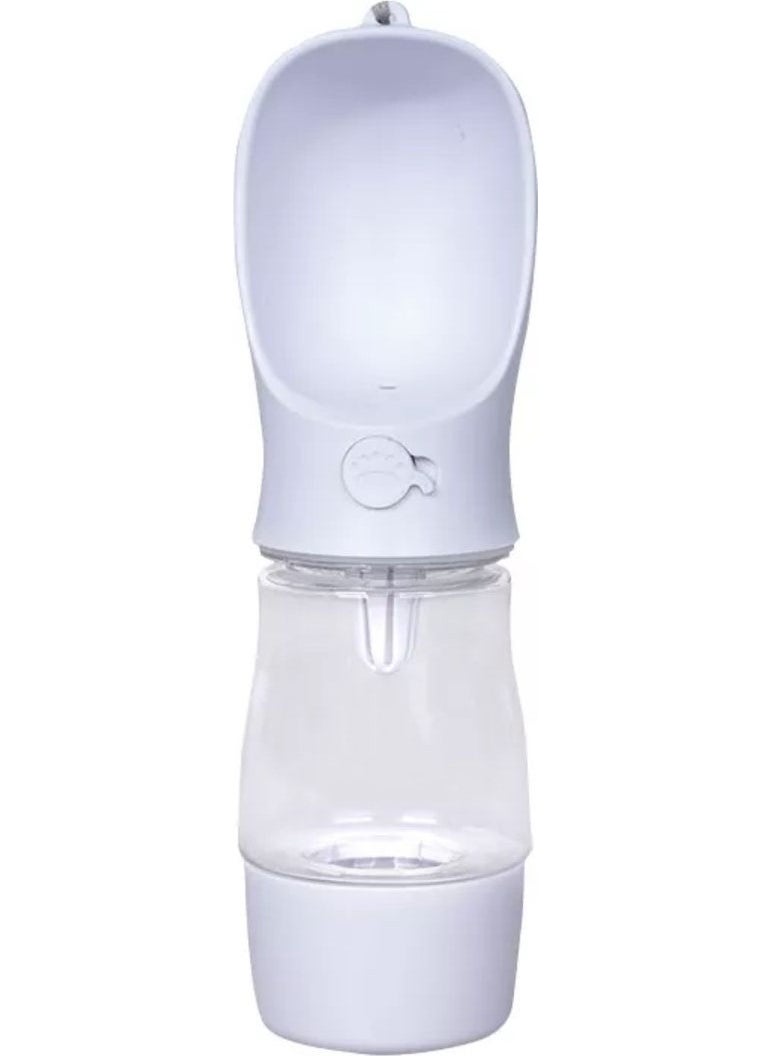 Toyfest Portable Pet Water Bowl Travel Bowl Lockable Water Leakproof 380 ml - White  - Image 2