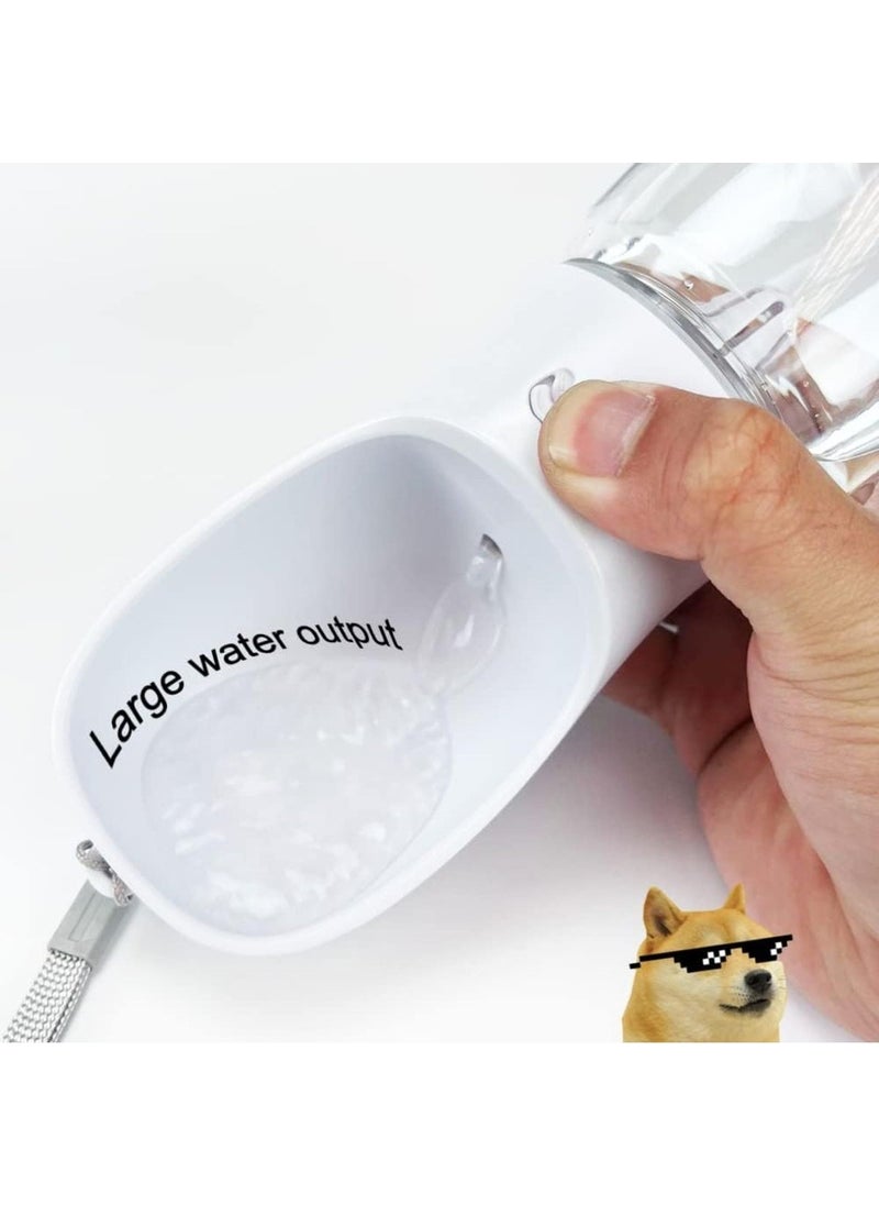 Toyfest Portable Pet Water Bowl Travel Bowl Lockable Water Leakproof 380 ml - White  - Image 1