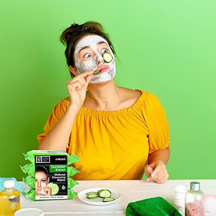 Global Beauty Care Makeup Cleansing Wipes 120 Count (4-Pack) (ASSORTED - 2PK x VITAMIN C | CUCUMBER) - Image 5