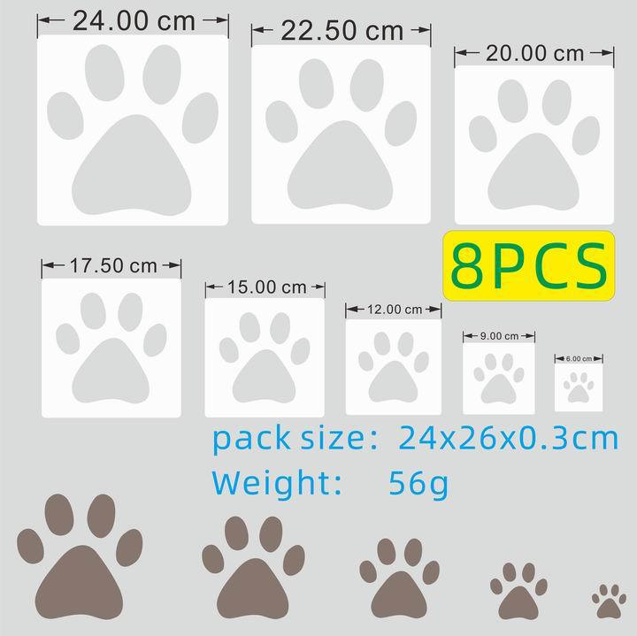 Dedicated To 8 Stars Love Spray Painting Template Moon Footprints Sun Hollow Wall Painting Template - Image 4