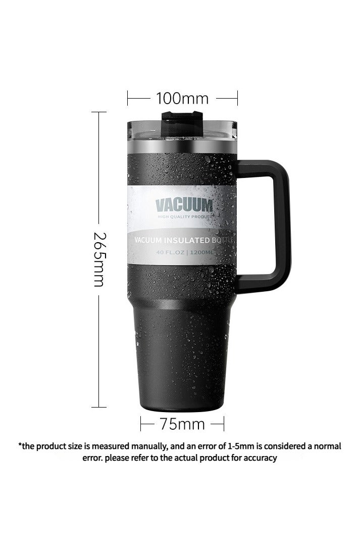 Vacuum Flask 1.2L car water cup large insulation cup frame ice cup 304 stainless steel car water cup cooling customization - Image 2