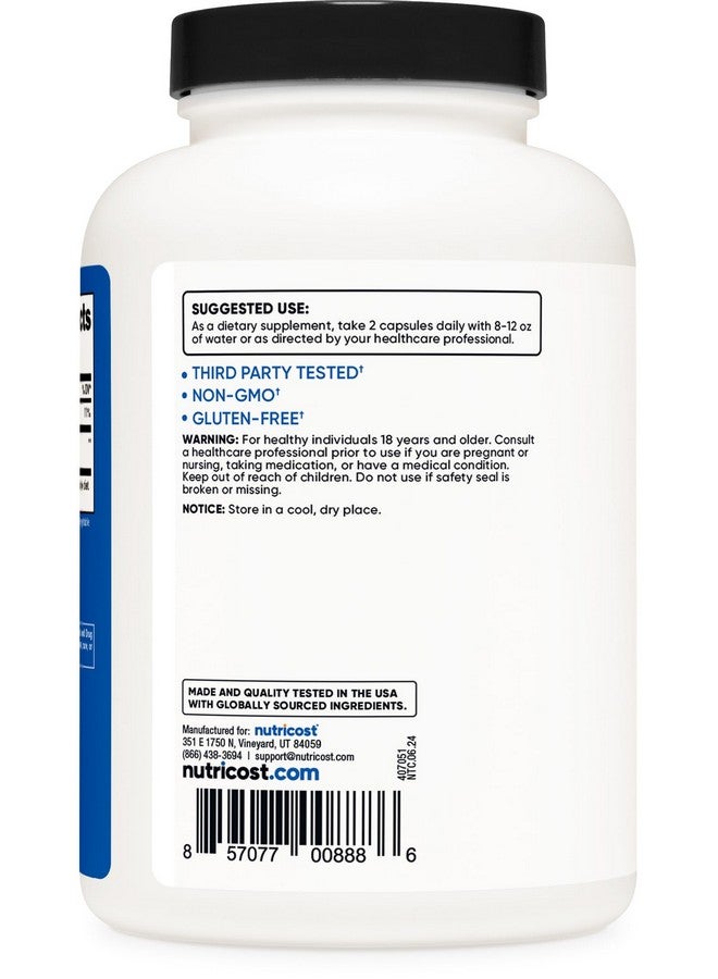 Nutricost HMB (Beta-Hydroxy Beta-Methylbutyrate) 1000mg (240 Capsules) - 500mg Per Capsule, 120 Servings - Gluten Free and Non-GMO - Image 4