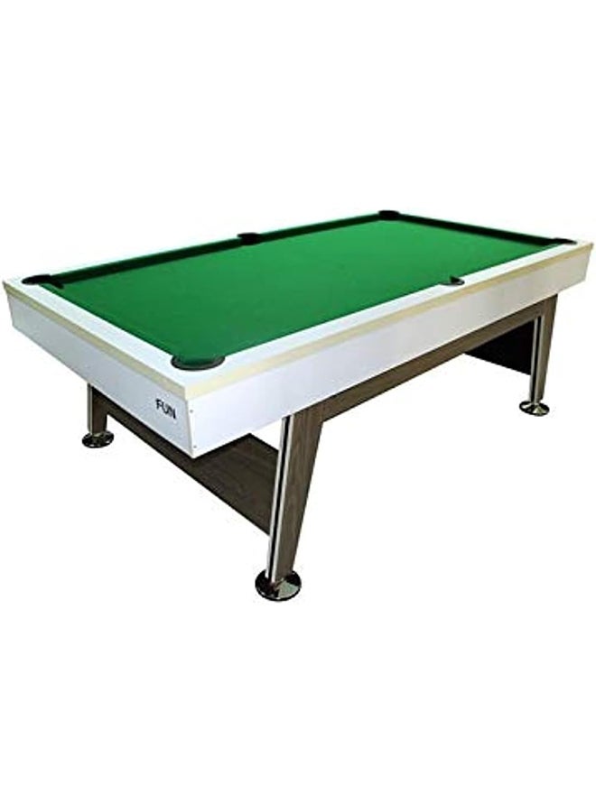 Sport Non KD Billiard Table – Green/White | Professional Pool Table with Solid Wood Construction & K66 Cushions