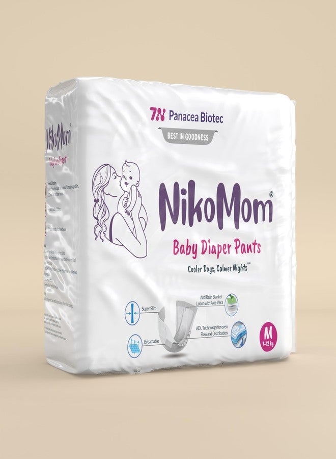 NikoMom Diaper Pants Medium | Up to 435 ml storage capacity for Babies Weighing 7-12 Kg | Pack of 14 Diapers| Easy to Wear and Remove | Ultra Soft & Dry, Breathable | All-Night Protection | Value Pack - Image 2