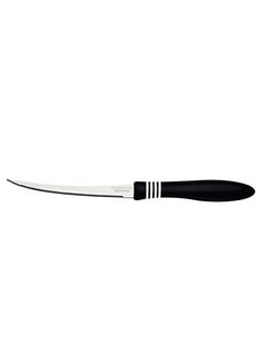 TRAMONTINA Since 1911,Made in Brazil- Cor & Cor 2 Pieces Black Tomato Knife with Stainless Steel Blade Set  - Image 2