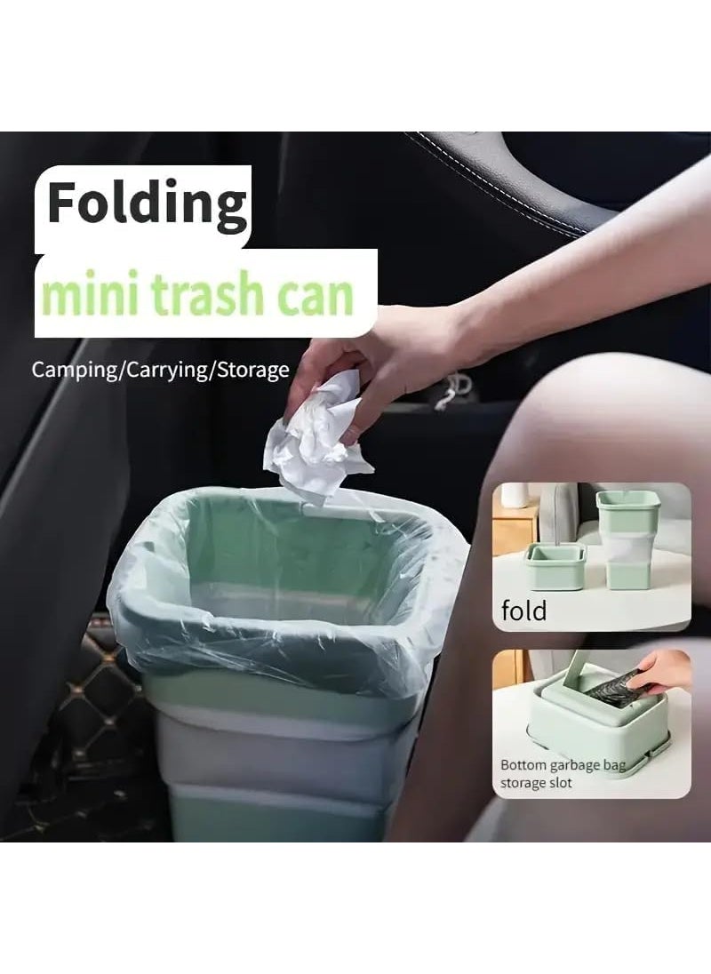 MVM Enterprise MVM Enterprise Silicone Collapsible Trash Can home kitchen office bathroom travel camping Use Waste Foldable Garbage Basket Compact Waste Collector Holder Hidden Space Dustbin1 pcs  - Image 5
