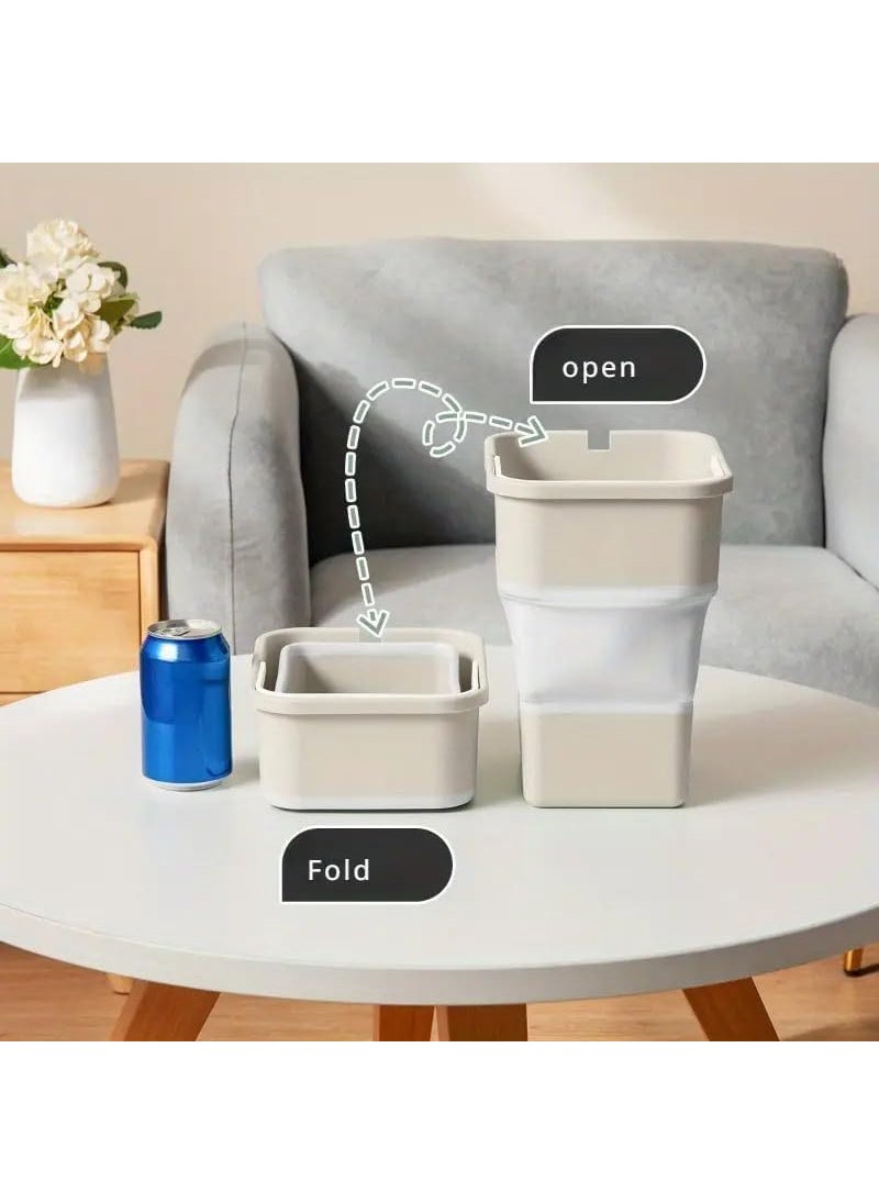 MVM Enterprise MVM Enterprise Silicone Collapsible Trash Can home kitchen office bathroom travel camping Use Waste Foldable Garbage Basket Compact Waste Collector Holder Hidden Space Dustbin1 pcs  - Image 2
