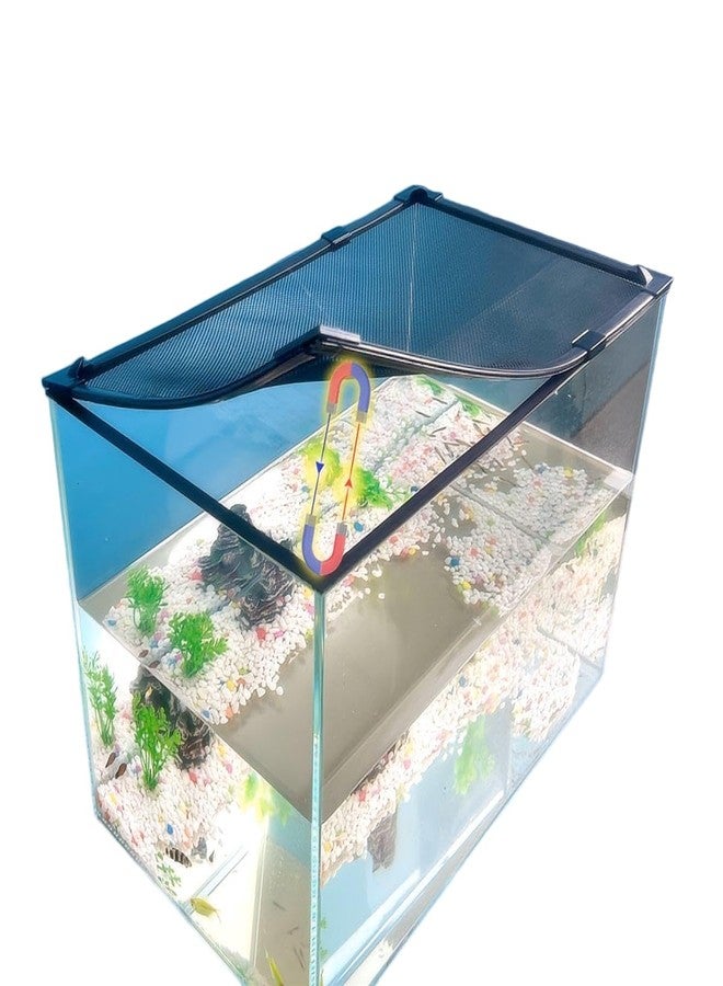 JOOFAN DIY Magnetic Fish Tank lid Cover Protective net Reptile Tank lid Aquarium lid 37"X18" Keep Fish from Jumping Out Prevent Reptiles, Turtles, etc., from Escaping - Image 1