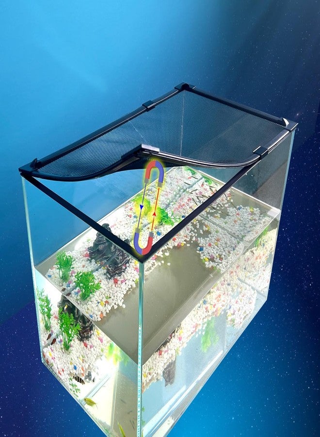 JOOFAN DIY Magnetic Fish Tank lid Cover Protective net Reptile Tank lid Aquarium lid 37"X18" Keep Fish from Jumping Out Prevent Reptiles, Turtles, etc., from Escaping - Image 2