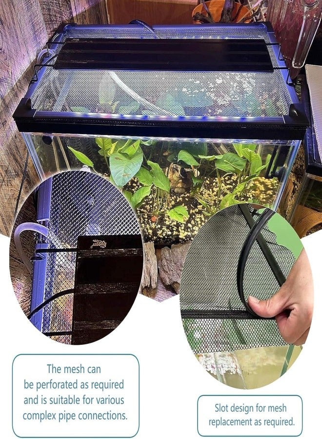 JOOFAN DIY Magnetic Fish Tank lid Cover Protective net Reptile Tank lid Aquarium lid 37"X18" Keep Fish from Jumping Out Prevent Reptiles, Turtles, etc., from Escaping - Image 5